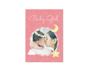 Baby Girl Floral-Portretna čestitka