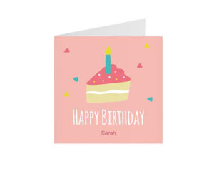 Pink Cake-Kvadratna savijena čestitka