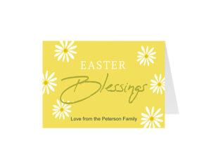 Yellow Easter Blessings-Panoramska savijena čestitka