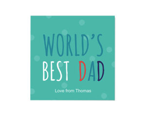 World's Best Dad-Kvadratna čestitka