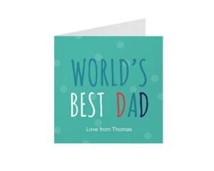 World's Best Dad-Kvadratna savijena čestitka