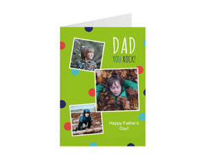 Dad You Rock-Portretna savijena čestitka