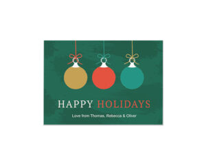 Happy Holidays Baubles-Panoramska čestitka