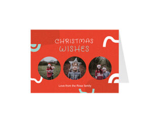 Christmas Wishes Abstract-Panoramska savijena čestitka