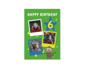 Monkey-Portretna čestitka