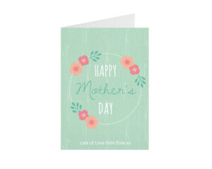 Mint Floral-Portretna savijena čestitka