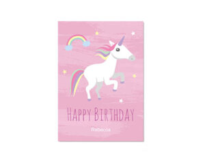 Pink Unicorn-Portretna čestitka