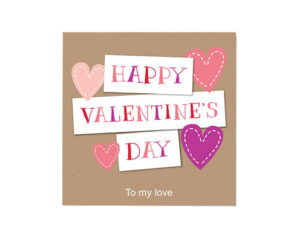 Happy Valentine's-Kvadratna čestitka