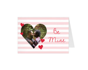 Be Mine Striped-Panoramska savijena čestitka