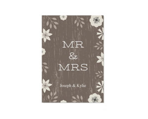 Brown Rustic Floral Wedding-Portretna kartica