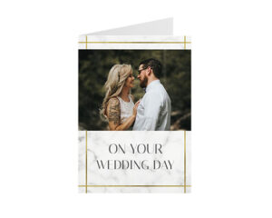 Marble and Gold Wedding-Portretna savijena kartica