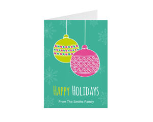 Happy Holidays-Portretna savijena čestitka